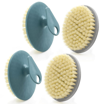 Silicone Body Scrubber 2 Pack, BEAUTAIL Shower Bath Scrubber, More Hygienic Than Traditional Loofah, Lather Nicely, Gentle Exfoliating Brush for Women Men Baby Sensitive Skin, Black+Purple