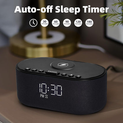 Odokee Sound Machine Alarm Clock for Bedrooms with Wireless Charging