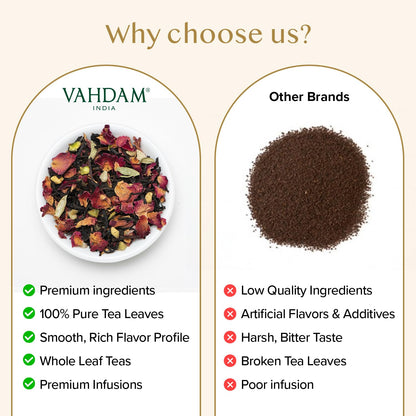 VAHDAM, Turmeric Ginger Herbal Tea (50+ Cups, 3.53oz) Caffeine Free | 100% Pure Herbal Blend - Savory & Spicy | Vacuum Sealed | Direct from Source