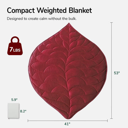Kaisa Weighted Lap Blanket 7 lbs 41" x 53", Cozy Luxury Crystal Velvet Small Weighted Blanket for Adults, Portable Travel Weighted Blanket for Relaxation, All-Season Blanket, Machine Washable, Green