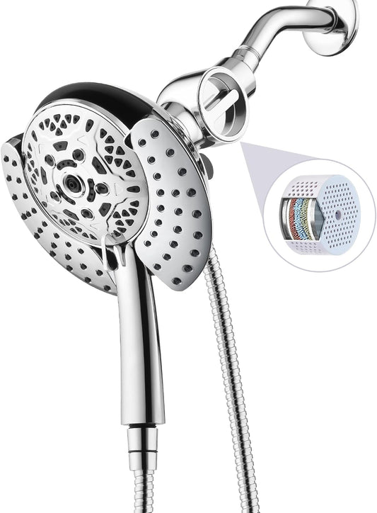 INAVAMZ 2 in 1 Shower Head with Handheld Combo High Pressure Chrome 2.5 GPM