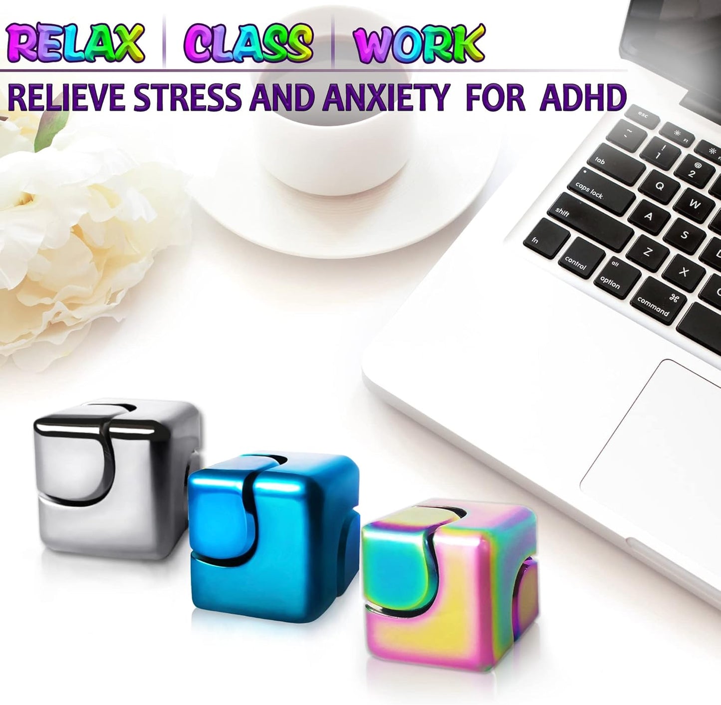 Fidget Spinner Toys Cube Adults Metal Fidgets Cool Stuff Desk Gadgets Office Toy for Teen Boy Small Anxiety Figette Sensory Toy ADHD Tool Fingears Figet Stress Gifts Easter Basket Stuffers Teen Boys