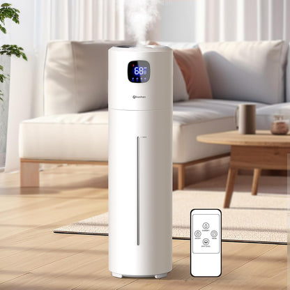 Akeshan Large Humidifiers for Bedroom, 9L/2.5Gal Ultrasonic Cool Mist Humidifier, Top Fill Easy Clean with 350ML/H Large Mist Speed, Quiet, Suitable for Kids Room Plant Yoga Office Study Room Living