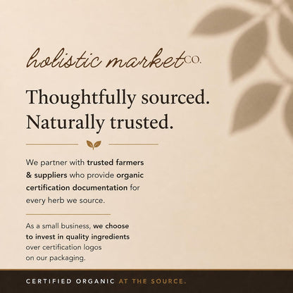 Holistic Market Co. Nettle Leaf Certified Organic Non-Irradiated Non-GMO Premium Quality Cut & Dried Loose Leaf Nettle Leaf Tea