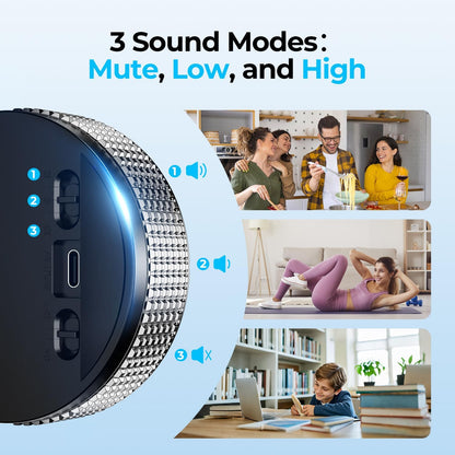 USB Rechargeable Magnetic Kitchen Timer for Cooking, Building 800mAh Battery Large Display Digital Countdown Countup Timer, 3 Preset 5/15/25 Mins Loud Alarm for Kitchen Classroom Grilling Studying