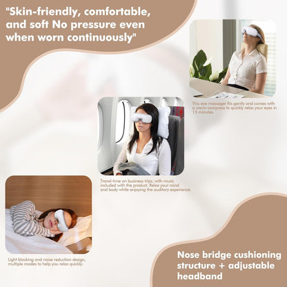 LAOBEN Eye Massager with Heat for Migraine Relief, Dry Eye and Better Sleep
