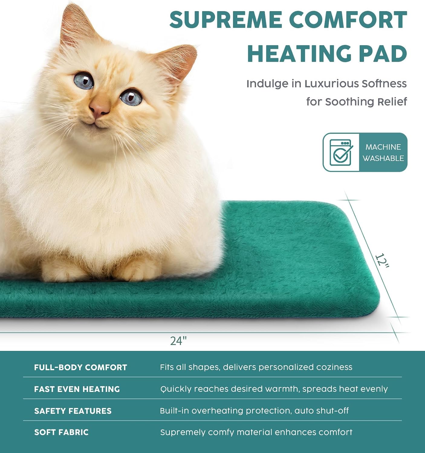 Heating Pad for Back Pain Relief, 33"x17" Electric Heating Pad for Shoulder, Neck, Cramp, Menstrual Pain, Christmas Gifts for Women Men Mom Dad - 6 Heat Settings and Auto-Off, Moist/Dry Heat pad, Gray