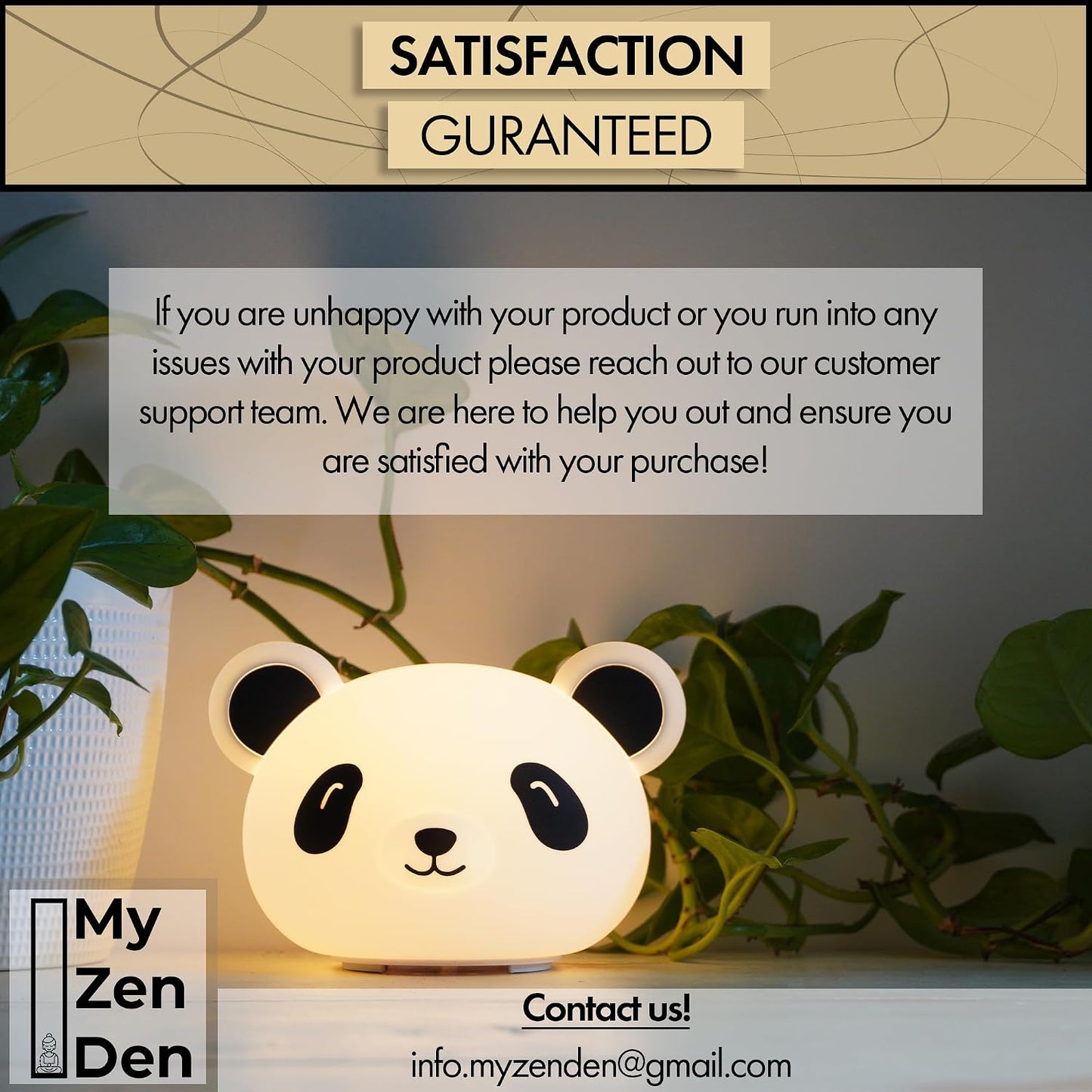 Presence The Meditating Panda, Guided Visual Meditation Tool for Practicing Mindfulness, 3 in 1 Breathing Light with Night Light and Noise Machine, 4-7-8 Breathing for Relaxation and Stress Relief