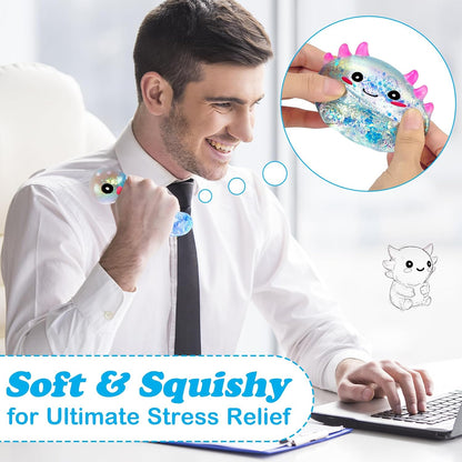 Axolotl Stress Balls for Adults, Squishy Axolotl Figurines Sensory Ball