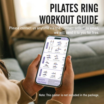 JKSHMYT Pilates Ring Fitness Circle for Women, Pilates Equipment – 14.5" Home Magic Exercise Workout, Better me Pilates Essentials Starter Set for Beginners Toning Inner Thighs, Arms and Core