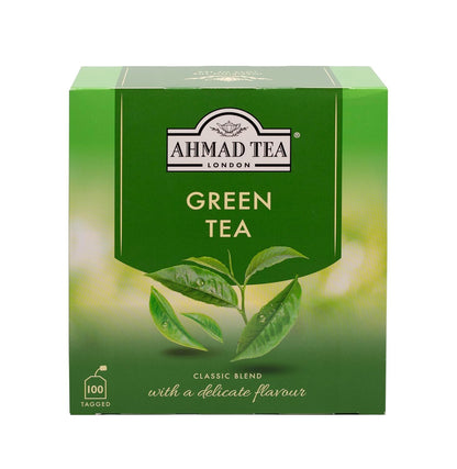 Ahmad Tea Green Tea, Green Tea Teabags 100 ct - Caffeinated & Sugar-Free