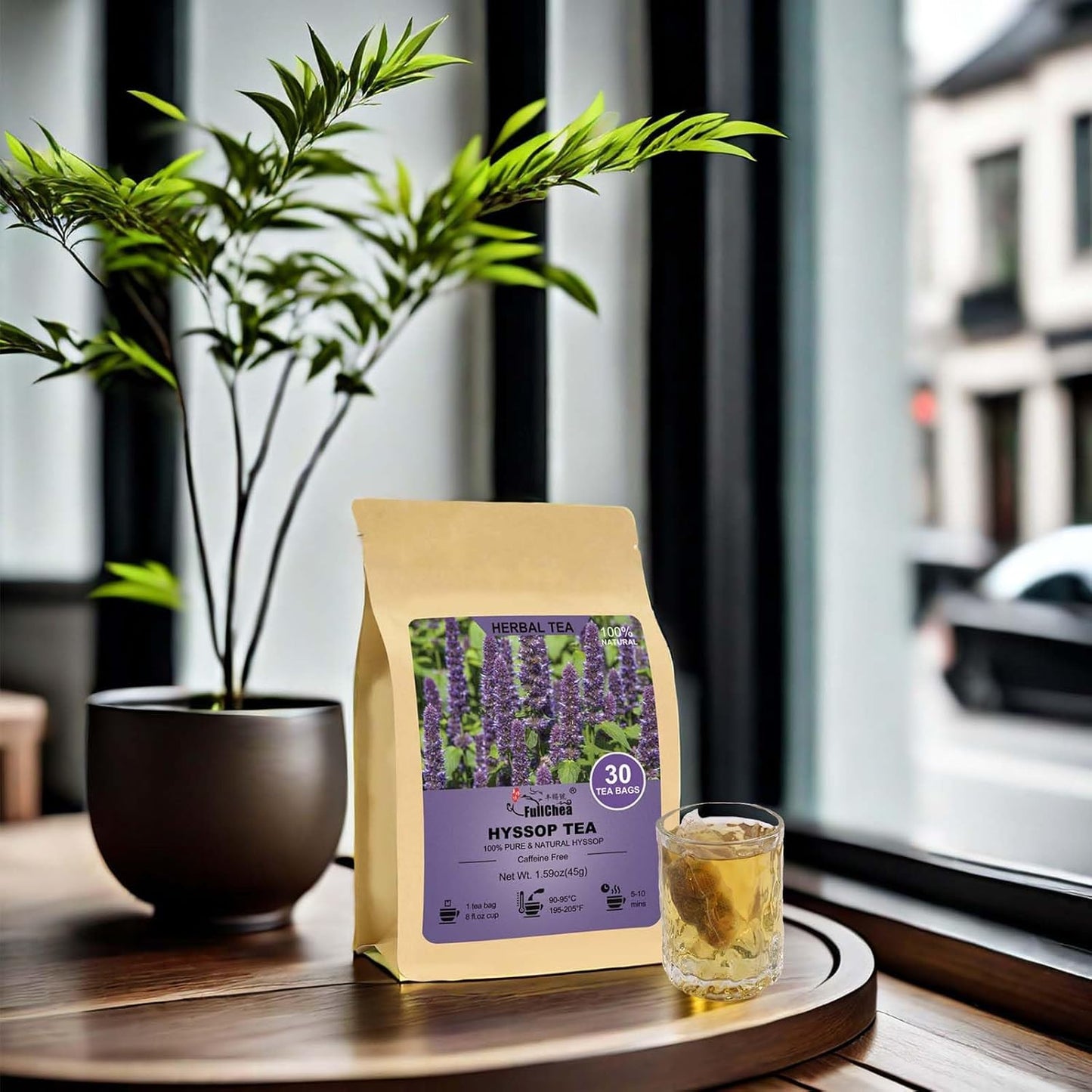 FullChea - Dandelion Leaf & Root Tea Bags, 50 Teabags, 2g/bag - Natural Dandelion Herbal Tea for Liver & Kidney Health - Non-GMO - Caffeine-free - Support Digestion & Boost Immune System