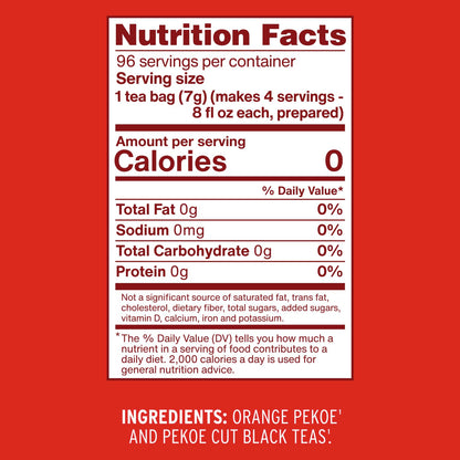 Luzianne Unsweetened Hibiscus Iced Tea Bags, Family Size, 22ct Box (Pack of 6)