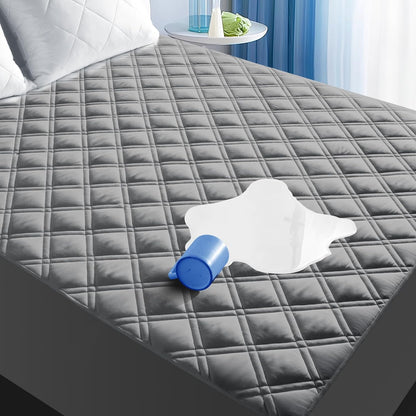Queen Mattress Protector Waterproof, Mattress Pad Fitted Deep Pocket 8"-21"