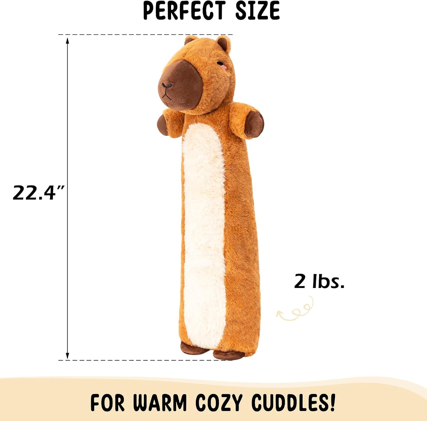 Bunny Microwavable & Weighted Stuffed Animals - 1.5 Lbs Unscented Heating Pad for Period Cramps Pain Relief and Anxiety, Cute Bunny Plush Toys Gifts for Women Girls Adults and Kids by Happy Fuel