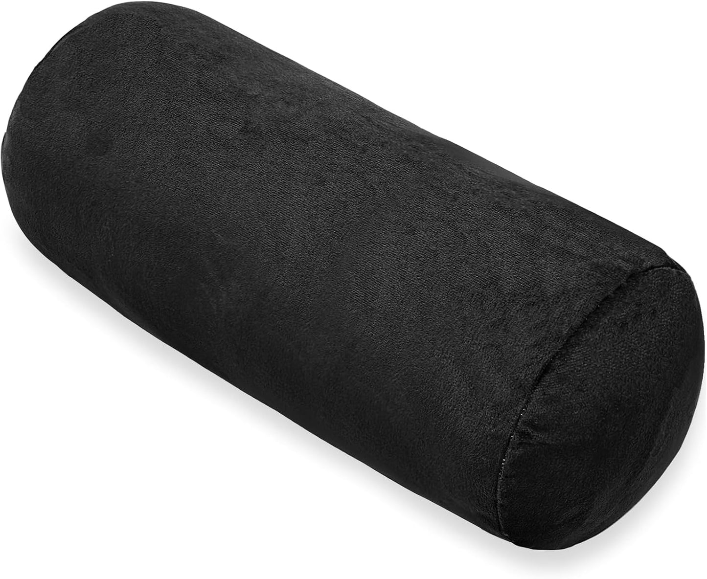 1 MIDDLE ONE Round Cylinder Bolster Pillow with Removable Velvet Cover, Tube Roll Cervical Pillow for Head, Neck, Back and Legs Support, 13"x 6", Blue