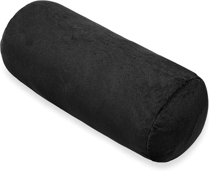 1 MIDDLE ONE Round Cylinder Bolster Pillow with Removable Velvet Cover, Tube Roll Cervical Pillow for Head, Neck, Back and Legs Support, 13"x 6", Blue