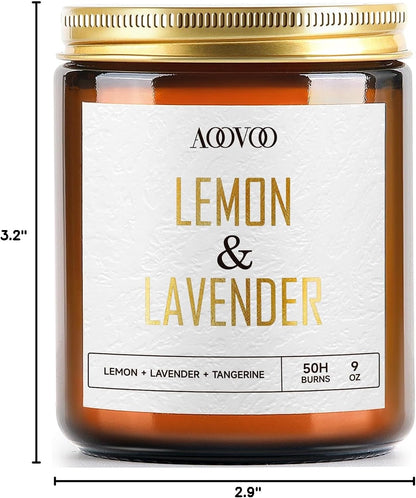 AOOVOO Coconut Vanilla Candles - 9 oz Scented Candles, Aromatherapy Candle, Soy Candle for Home Scented