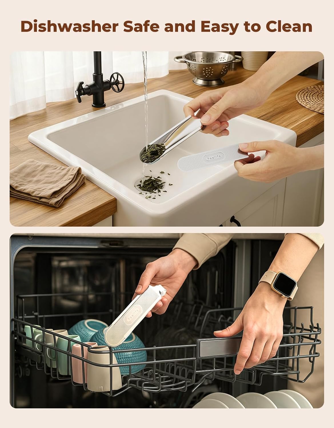 Tea Infuser for Loose Leaf Tea, 2-in-1 Tea Scoop Infuser Fine Mesh Tea Strainers for Loose Tea Single Cup, 304 Stainless Steel Loose Leaf Tea Steeper