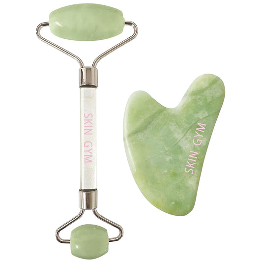 Skin Gym Jade Facial Roller & Gua Sha Tool