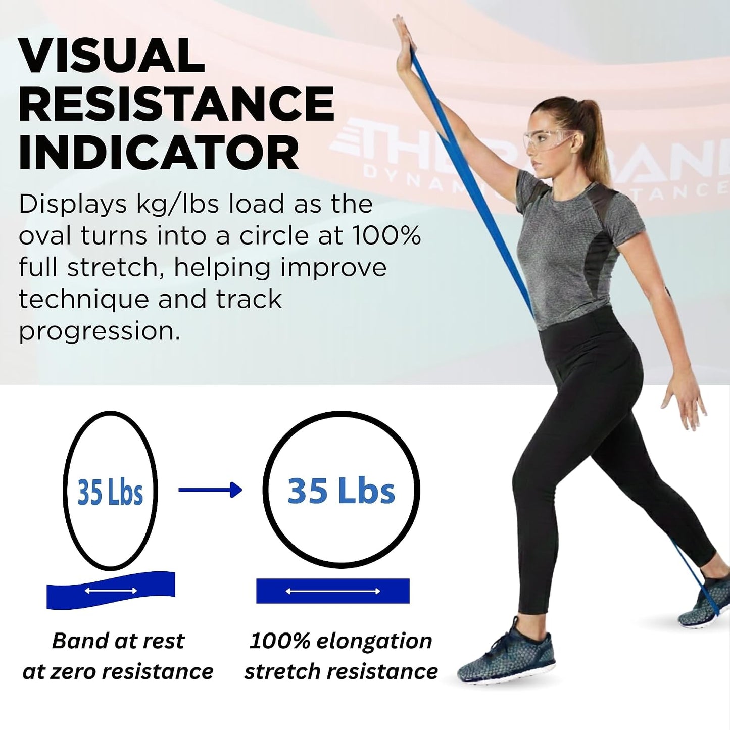 THERABAND High Resistance Band Set of 2, Light and Medium Loop, 15-25 lb