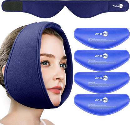 AiricePac Ice Pack for Back Pain Relief, Reusable Gel Lower Back Wrap, Cold Compress Therapy for Waist Lumbar Injuries, Sciatic Nerve, Herniated or Degenerative Disc, Coccyx, Tailbone Pain Blue