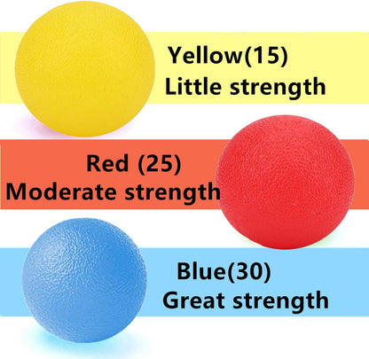 3 PCS Physical Therapy Hand Exercise Balls, Stress Balls for Adults