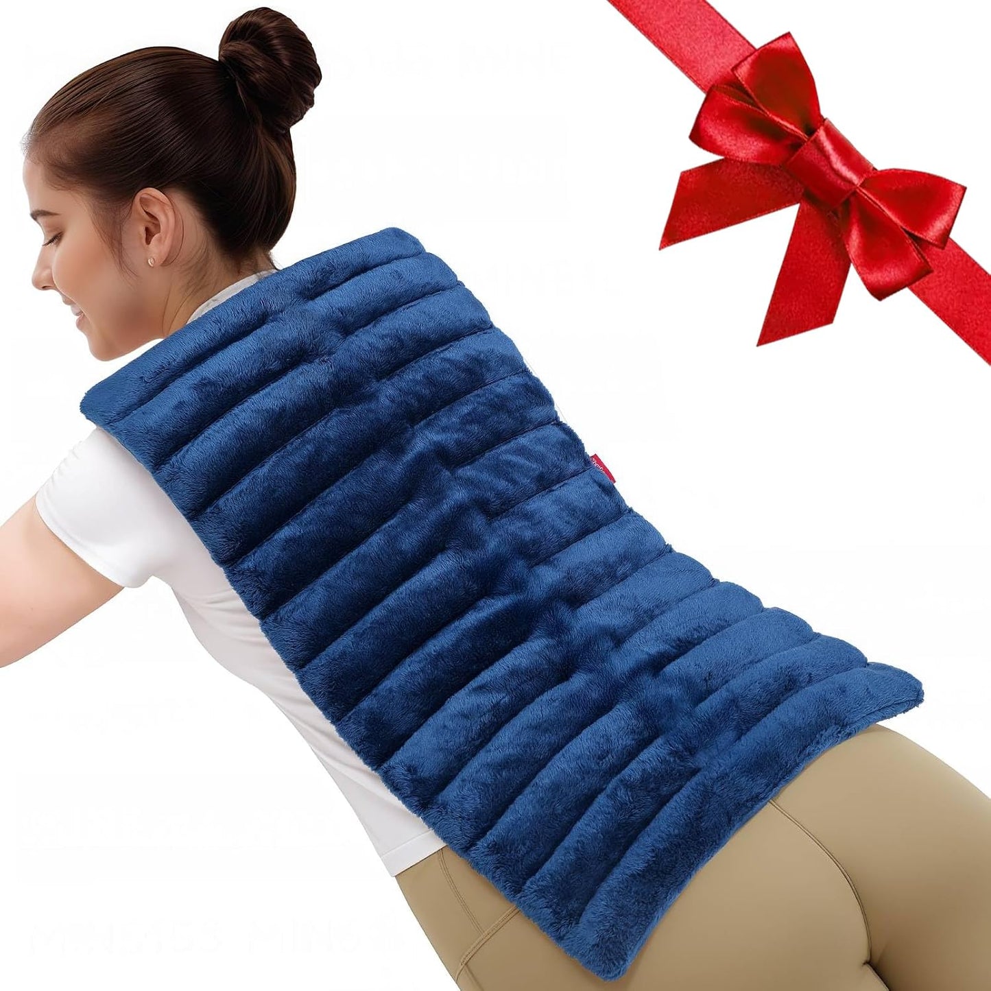 Comfytemp Large Microwave Heating Pad for Sciatica, Back Pain Relief, Period Cramps, FSA Eligible HSA, Fathers Day Dad Men Gift,12"x22" 3.6LB Moist Microwavable Heating Pads, Warm Compress Women Gift