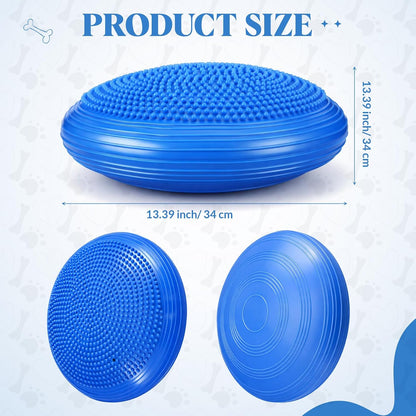 Shappy 2 Pcs Dog Balance Disc Cushion 14" with Pump Exercise Equipment Rehab Exercise Strength Endurance Conditioning Agility Flexibility Stability Rehabilitation Physical
