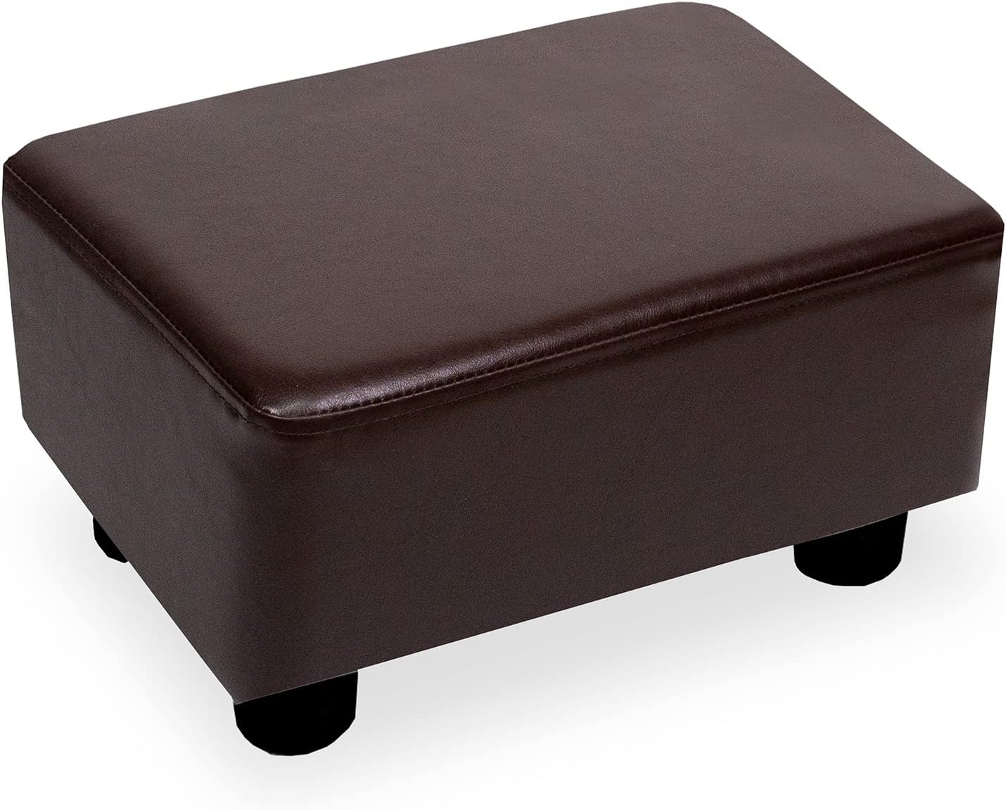 CAROLMADE Small Foot Stool Ottoman Footstool with Legs Under Desk Footrest for Living Room Bedroom and Office,Linen-Grey