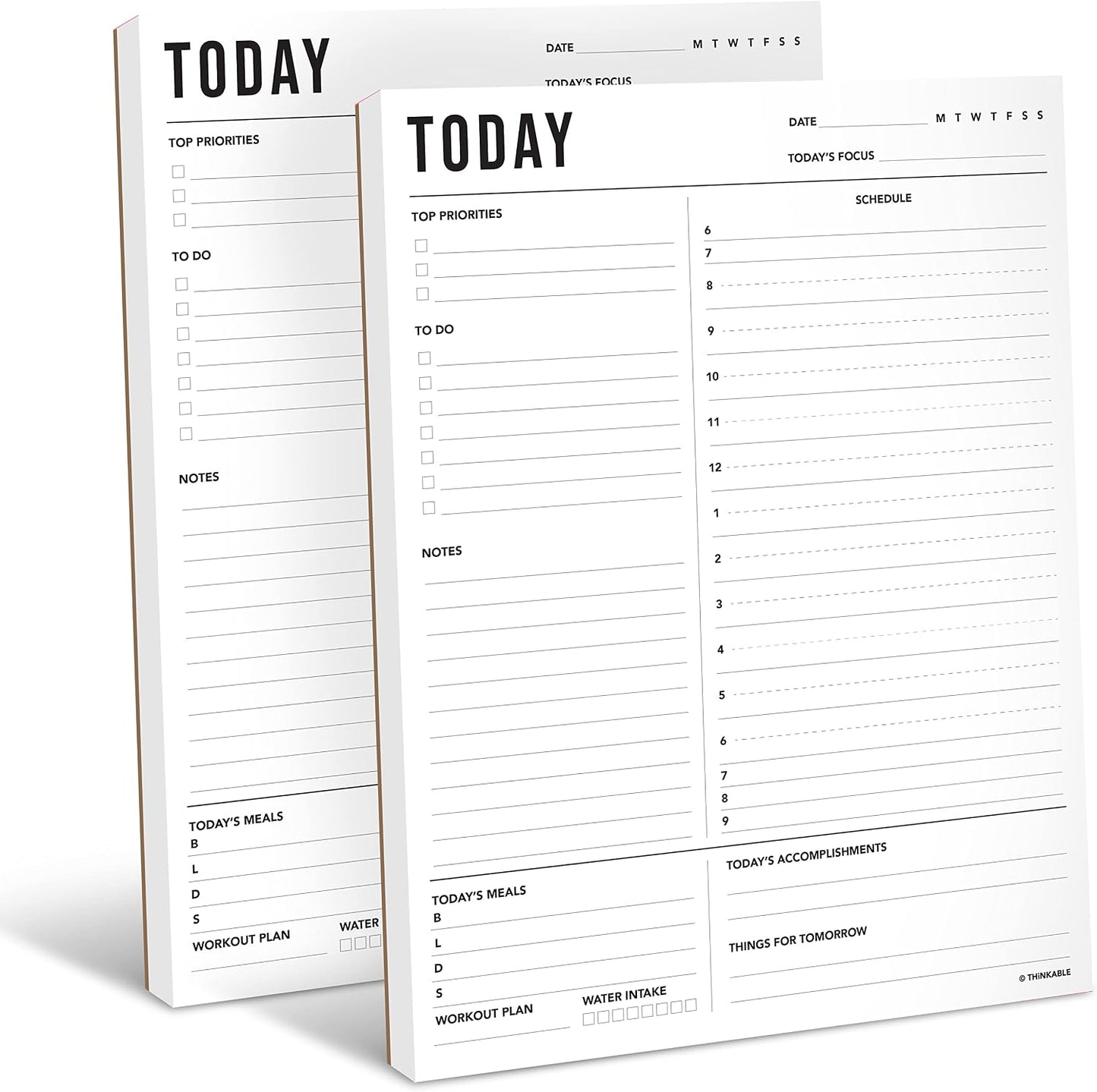 Daily Planner Notepad - 8.5x11 To Do List Organizer