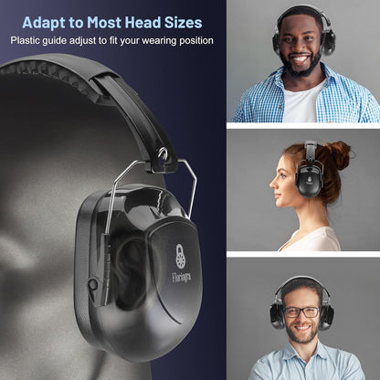 Floriogra 3 Pack Noise Reduction Ear Protection, Hearing Protection Ear muffs SNR 34dB Noise Cancelling Headphones for Adults Kids Autism, Sound Proof Earmuffs for Mowing/Construction/Work