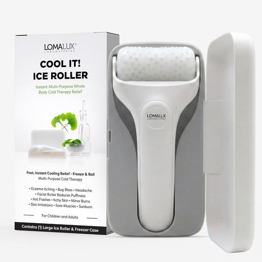 Loma Lux Cool IT! Ice Roller for Face & Body Puffiness, Itch & Sunburn