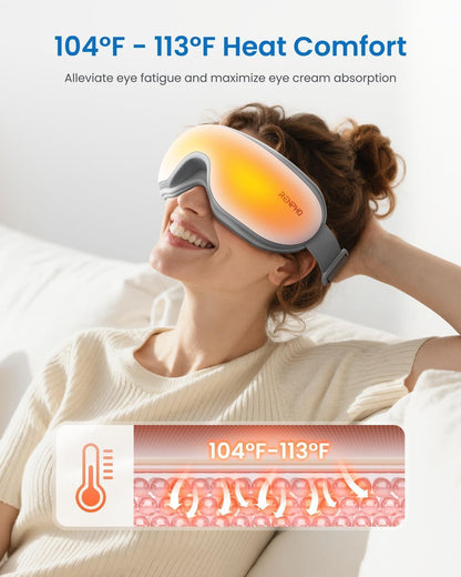 RENPHO Eyeris 1 Eye Massager with Heat, FSA Eligible HSA, Heated Eye Mask for Head Tension, Eye Strain & Screen Fatigue, Birthday Gifts for Men and Women