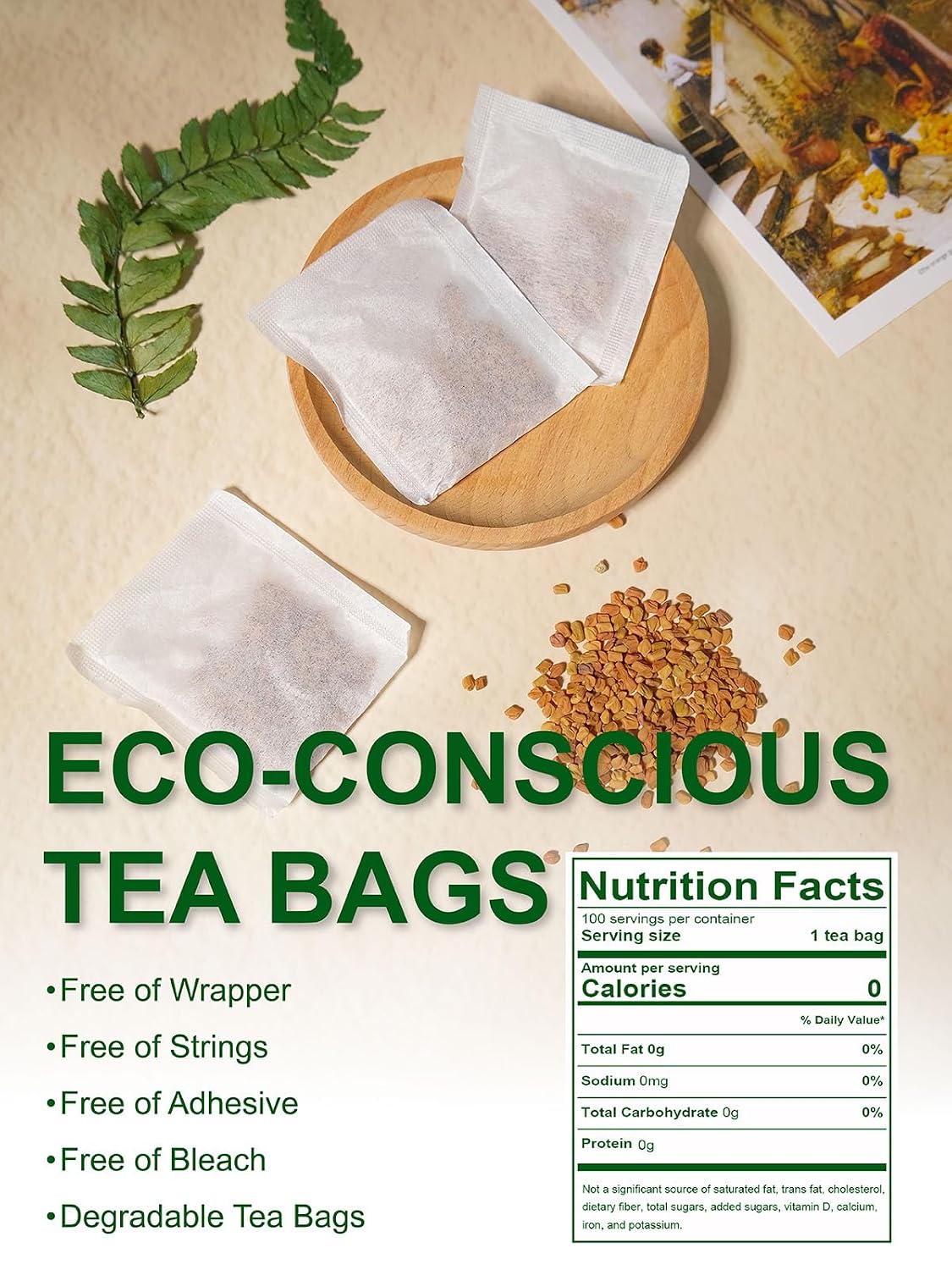 TeeLux Milk Thistle Tea Bags, Natural Milk Thistle Seed Tea, Mild & Mellow Taste, Caffeine Free, 100 Count