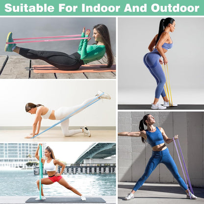 WIKDAY Resistance Bands for Working Out, Exercise Bands, Workout Bands, Pull Up Assistance Bands for Body Stretching Training Physical Therapy Muscle Training for Men & Women