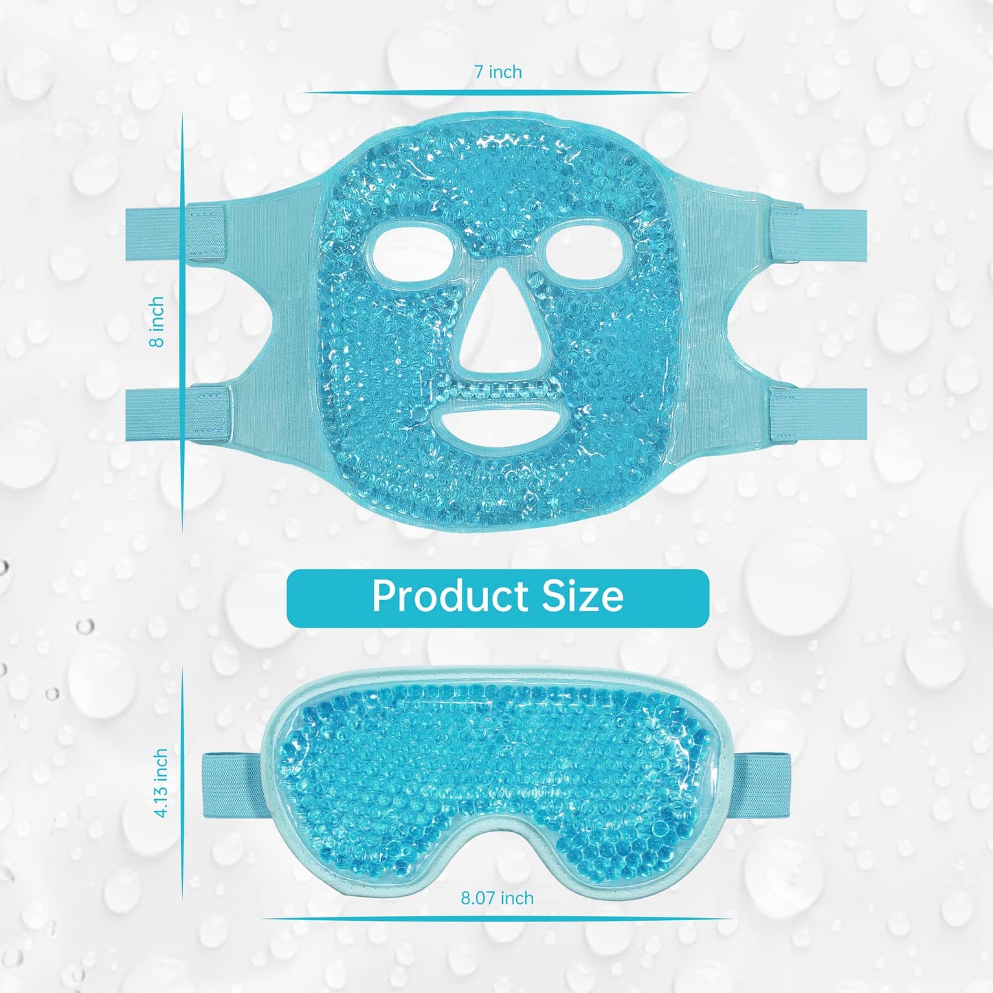 ZNÖCUETÖD Cold Face Ice Mask Facial Ice Pack, Hot Cold Compress for Face
