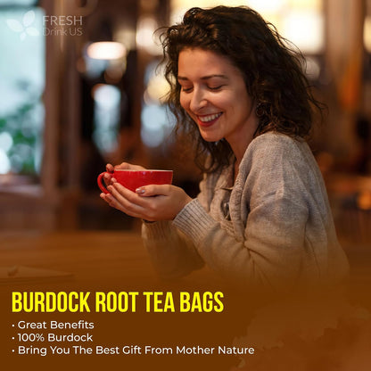 FreshDrinkUS, Premium Burdock Root Tea, 135 Count, Pure, Caffeine Free