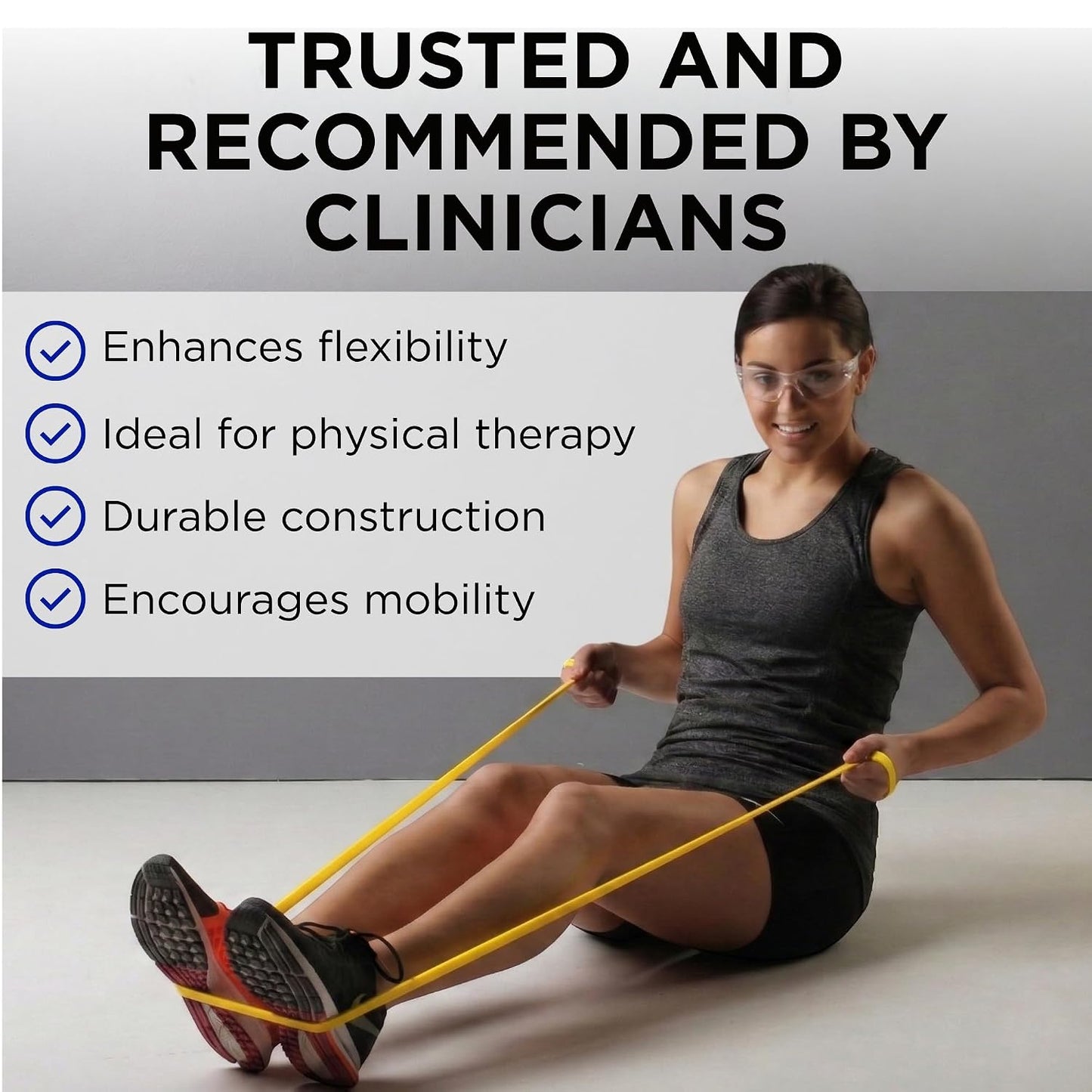 THERABAND Professional Resistance Bands Set, 7 Pack 6 ft Exercise Bands for Working Out, Stretch Bands for Physical Therapy, Pilates & Full Body Workout, Levels 1–7