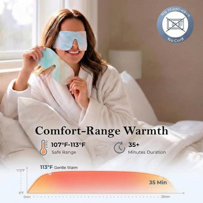 FACEMOON 30 Pack Self-Heating Steam Eye Masks for Dry Eyes: Moist Heat Warm Compress for Stye Fast Relief & Digital Eye Strain, Disposable Heated Eye Mask, No Microwave Needed, Unscented Travel Ready