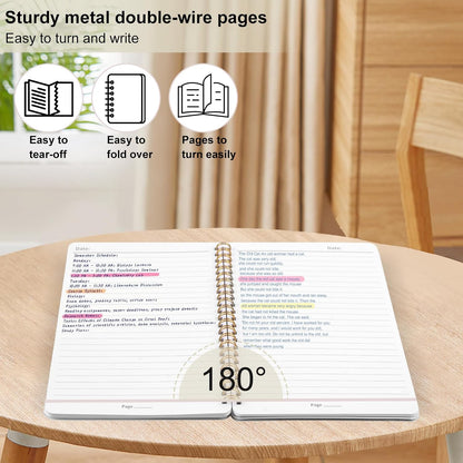 Utron 3 PCS Small Spiral Notebook 5x7, Notebooks for Note Taking, Morandi Spiral Journal Notebook, Work Notebook Small Notebooks 5x7 with Strap, Cute Notebooks for Women 70 Sheets/Note Books