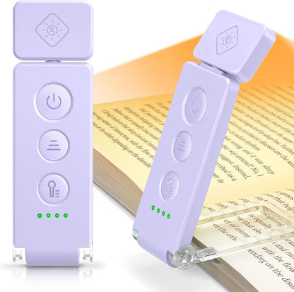 Glocusent Eye-Caring 12 LED Book Light, Compact Rechargeable Reading Light