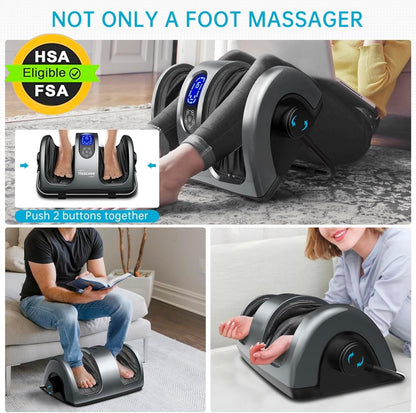 TISSCARE Shiatsu Foot Massager with Heat, FSA Eligible HSA Foot Massager for Plantar Fasciitis, Neuropathy, Circulation and Pain Relief, Massage Feet at Home/Office, Gift for Men and Women