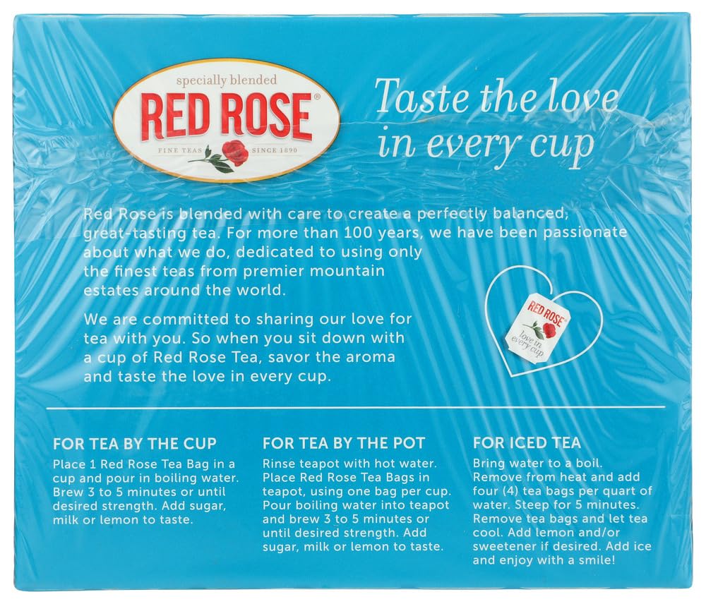 Red Rose Black Tea, 40 Count Box (Pack of 6)