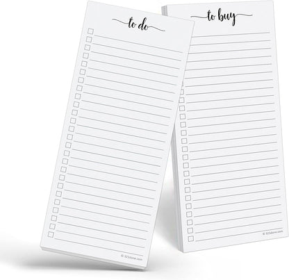 321Done To Do List Notepad, 2-Pack 50 Sheets Each, 3.7x8.5 College Ruled Pad, 70lb Matte Paper, Note Pad for Shopping List, Checklist To-Dos Tasks Planning for Home Office, Made in USA