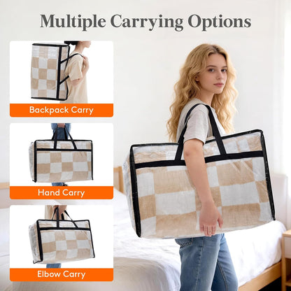 Lifewit Clear Storage Bags, 45L Clothes Organizer with Zipper