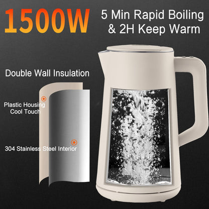 1.5L Electric Kettle Temperature Control, Green