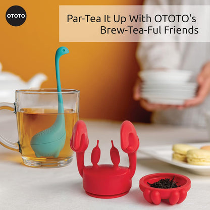 OTOTO Louie Cat Tea Infuser - Cats Loose Leaf Steeper & Diffuser, Tea Strainer Accessories, Cute Gifts for Cat Lovers, White Elephant Gifts, Cute Kitchen Accessories