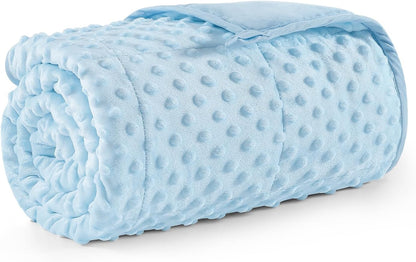 Kivik 2 lbs Weighted Lap Pad, Ultra Soft Minky Dotted Heavy Blankets Throw for Better Study Relaxing & Sleeping, Machine Washable, 20 x 30 Inches, Purple