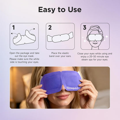 16 Pack Steam Eye Masks for Dry Eyes, Self Heating Warm Compress for Eyes Fatigue & Puffiness Relief, Disposable Heated Eye Mask for Spa & Travel, Gift for Women and Men - Unscented